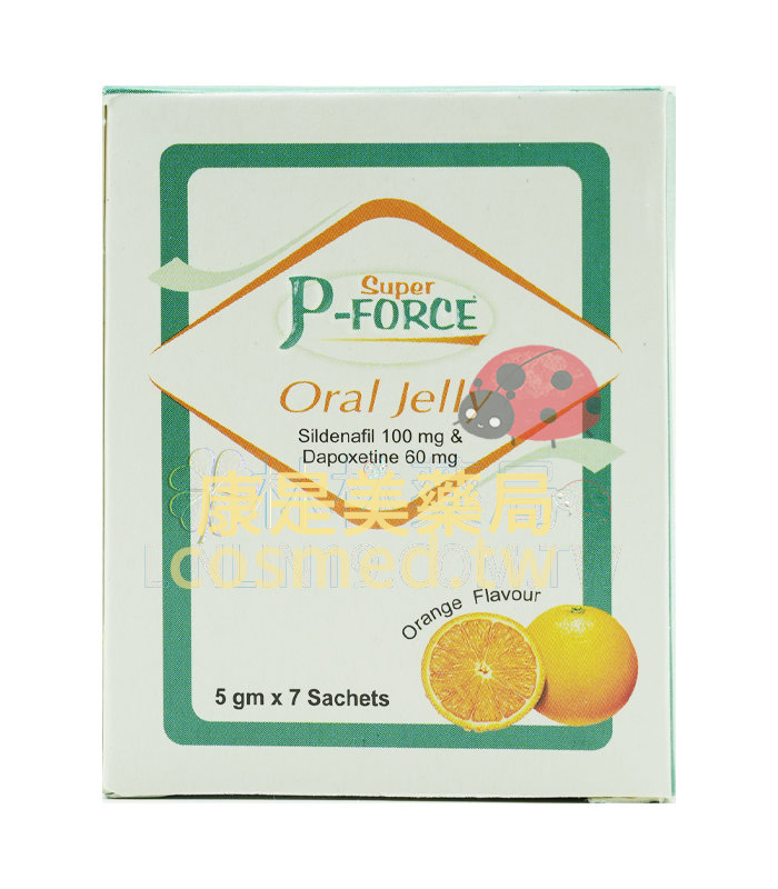 液體 綠果凍威而鋼 雙效版 Super P-Force Oral Jelly 160mg 7包  水果味雙效威而鋼｜即刻燃點男性魅力